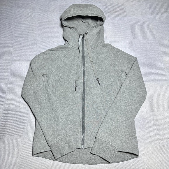 lululemon athletica Tops - Lululemon Fleece Please Hoodie Women's Size 4 Heathered Speckled Medium Gray‎
